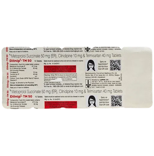 dilnip tm 50 tablet 10's